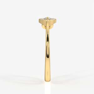 แหวนหมั้น/แต่งงานทรงหยดน้ำ ประดับโมอิสซาไนต์ สี D ความสะอาด VVS ทรงกลมเจียระไนแบบบริลเลียนท์ ตัวเรือนเงินแท้ 925 ดีไซน์เรียบหรู - Product Image 3