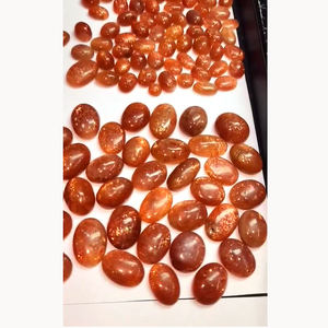 Haute qualité 440 pièces pierre de soleil naturelle 12mm-30mm ovale poire Marquise Cabochon 1860 Ct Lot pierres Orange en vrac Top Iroc ventes - Product Image 4