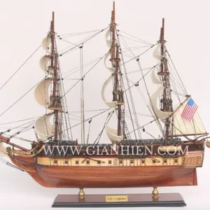 Gia Nhien Manufacturer Approve Custom Design Low MOQ USS CONSTITUTION MODEL TALL SHIP with HIGH QUALITY Handicraft model ship