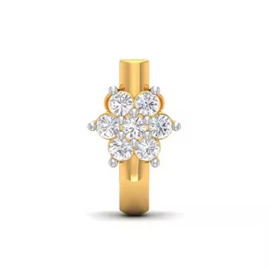 Stunning Factory Price Hot Selling <b>Nose</b> Pin Crafted in 14kt Yellow <b>Gold</b> with Lab grown Diamonds Fashion Jewelry Collection - Product Image 1
