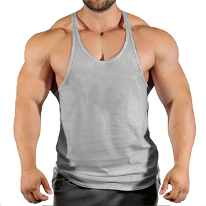 OEM Custom <b>Men's</b> Gym Stringer <b>Vest</b> Cotton Muscle Tank Slim Fit Sleeveless Bodybuilding <b>Training</b> Singlet - Product Image 5