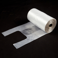 Sac en PE biodégradable et recyclable pour T-shirt, avec design estampé à chaud, multicolore, thermosoudé, pour l'emballage alimentaire des supermarchés et des fruits