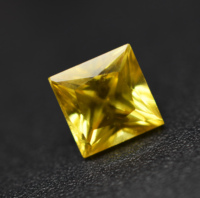 Zafiro Amarillo de Laboratorio, Corte Princesa Cuadrado, Tamaños de 5 mm a 20 mm, Gema Suelta para Joyería, Zafiro Amarillo