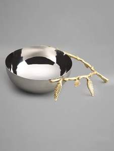 Cuenco para servir frutas con forma personalizada, vajilla de mesa de Metal de nuevo diseño, hogar, Hotel, restaurantes, postre, Color plateado - Product Image 3