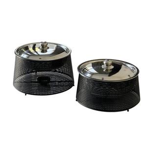 ถาดอุ่นอาหารสแตนเลสขัดเงาทรงกลม ดีไซน์ลายตอก ทนทาน เหมาะสำหรับงานบุฟเฟ่ต์และงานจัดเลี้ยง - Product Image 4