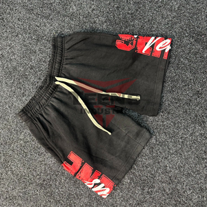 Shorts de sport pour hommes, lavés, logo personnalisé, respirants, séchage rapide, matière en coton, prix de gros, shorts pour hommes personnalisés - Product Image 4