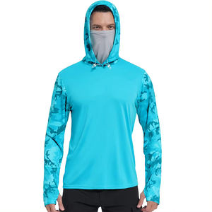 Top Venta Hombres Logotipo personalizado de manga larga Pesca al aire libre Camisa Cómoda Pesca Sudaderas con capucha para hombres - Product Image 5