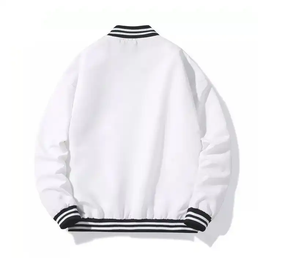 Blouson bombardier de baseball universitaire personnalisé du fabricant OEM pour hommes blouson tissé collé de haute qualité imperméable respirant printemps - Product Image 6