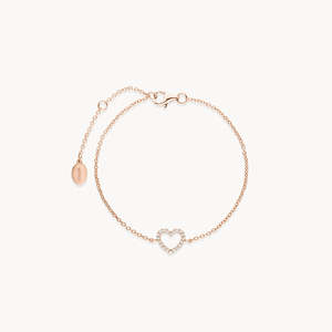 กำไลข้อมือรูปหัวใจเพชร - Product Image 4