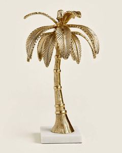 Decoración del hogar de alta calidad dorada de metal pequeño con diseño de hojas Mesa Decoración de Navidad Portavelas - Product Image 2