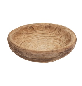 Decorative Paulownia Wood <b>Bowl</b> for Farmhouse Decor Pedestal Decorative <b>Bowl</b> for Table 12" <b>Large</b> Fruit <b>Bowl</b> Wood - Product Image 1