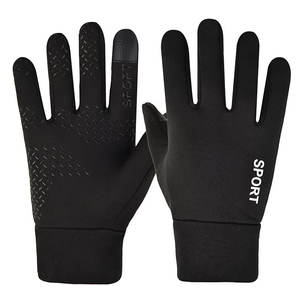 Gants de cyclisme tactiles toutes saisons (automne-hiver) – Imperméables d'un côté, antidérapants en polyester - Product Image 3