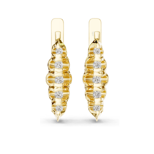 Pendientes de Aro con Diamantes de Laboratorio de 0.262 CT, Diamantes CVD VVS-VS EF, Oro de 18KT, 14KT, 10KT y Plata 925, Oro Rosa, Amarillo, Blanco - Product Image 1