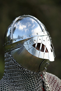 Casque de cotte de mailles Viking pour armure de combat-Acier 18G et cotte de mailles SCA Larp-Casque de combat médiéval-Casque nordique par couteaux Edge - Product Image 6