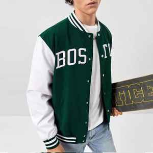 Manteaux à col rabattu à la mode unisexe avec serviette brodée Veste de baseball universitaire chaude pour hommes au printemps - Product Image 3