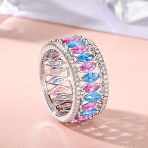 Jeulia <b>Crown</b> Marquise Cut Sterling Silver Engagement <b>Ring</b> Set with Zircon - Product Image 6