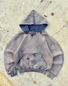 Sweat-shirts à capuche entièrement personnalisés, effet délavé, matière de haute qualité, prix de gros, sweat-shirt en coton uni pour homme - Product Image 3