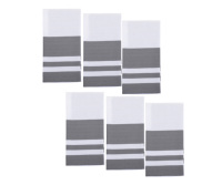 Serviettes de cuisine en toile 100% coton, jetables, imprimées, en rouleau, pour usage domestique, carrées unies, tissées, teintes en fil, 18x20, blanc, gris, résistantes à l'eau