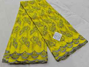 Tela de Algodón Peinado de Alta Calidad, Transpirable, Bordada, Tradicional, Multicolor, Thoub Lafaya Sudanés para Mujer - Product Image 6