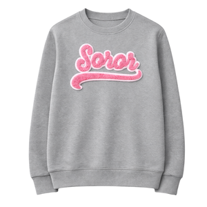 Sudadera con Cuello Redondo Gris Acero para Hermandad Universitaria, Sudadera Rosa y Verde para Mujeres, Ropa Casual Elegante para Hermandad Universitaria - Product Image 3