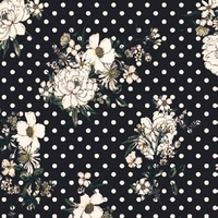Canada : Offre Spéciale – Tissu Crêpe Koshibo Personnalisé à Pois Doux avec Motifs Floraux, Impression Numérique pour Robes de Mariée et Vêtements Féminins