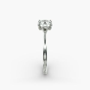 Bague de fiançailles classique en diamant solitaire à tige fendue pour toutes les occasions - Product Image 1