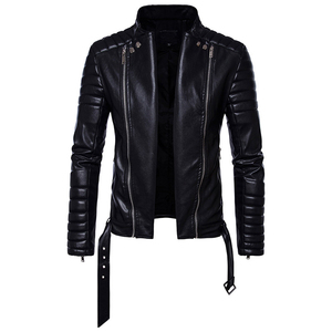 2023 Men's High Quality Hooded Business Casual Leather Jacket Autumn and Winter Motorcycle Style Canvas <b>Fabric</b> New Condition - Product Image 5