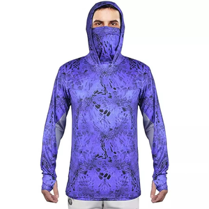 Camisas de Pesca para Hombre, al por Mayor, Personalizadas, de Manga Larga, con Capucha, Protección Solar UPF 50, Transpirables, Resistentes al Viento, de Secado Rápido, 100% Poliéster - Product Image 2