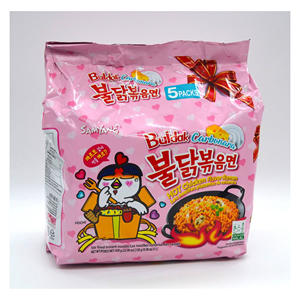 Fideos Instantáneos Picantes con Sabor a Pollo Bulgogi, Carbonara y Buldak, Serie de Alta Calidad, Venta al por Mayor, Mejor Precio, Fritos, 130g - Product Image 6