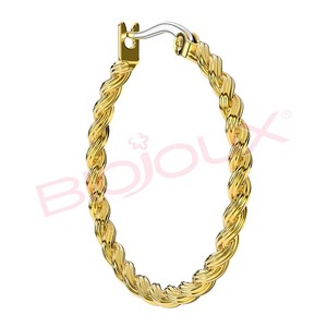 ELDARA Boucles d'oreilles pour femme en or rose 30 mm, hypoallergéniques, cadeau idéal - Product Image 1