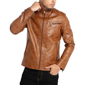 Chaqueta de Cuero Entallada de Invierno para Hombre de Primera Calidad, con Tela de Lona, Diseño Personalizable, Impermeable y Cortavientos, de Algodón - Product Image 4
