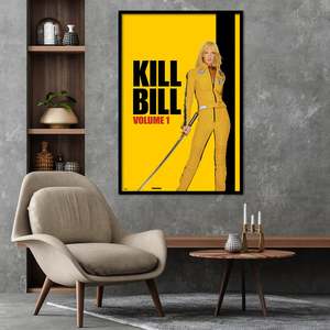 Modern Style Kill Bill Volume 1 <b>Poster</b> Uma Thurman Black <b>Frame</b> for Wall Decor - Product Image 1