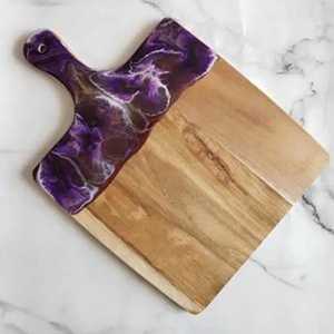 Planche à découper en bois de qualité supérieure, prix adorable, bois d'acacia, vaisselle, planche à fromage, bois durable, blocs à découper en résine - Product Image 6
