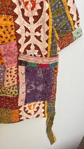Handmade Winter <b>Kantha</b> <b>Jacket</b> Coat for Women Cutwork Varsity <b>Jacket</b> with Unique Pattern Mom's Gift - Product Image 4