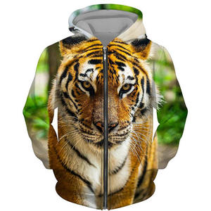 Sudadera con Capucha de Invierno con Estampado de Animales Atractivo, 100% Algodón, Felpa, Transpirable, Cómoda, de Secado Rápido, Corte Moderno para Looks Diarios de Calle - Product Image 3