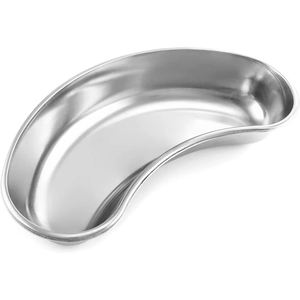 Taille de 6 8 10 12 "pouces bassin meilleur bol d'émèse SS 304 bords ronds creux manuel rein acier inoxydable grands plateaux de rein - Product Image 1