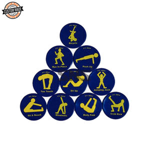 มาร์กเกอร์กลมสำหรับฟิตเนส9 "เส้นผ่านศูนย์กลางไวนิลเนื้อนุ่มทนทานสั่งติดป้ายได้ตามต้องการ - Product Image 1