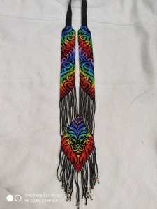 Custom Made Glass Seed Bead Necklaces Made From Multi Colored Glass Seed Beads in Assorted Designs and Patterns for Resale - Product Image 6