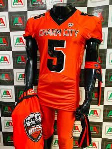 Jersey de fútbol americano bordado de talla grande transpirable estirable sublimación pantalones Pakistán hecho fotos reales completo nuevo bueno - Product Image 3