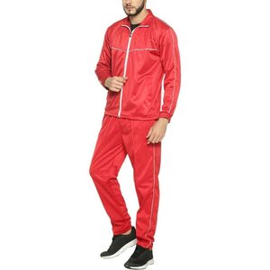 Último diseño Chándales rojos Poliéster Suave polar brillante Hecho Ropa de entrenamiento deportivo Último estilo Trajes de sudor - Product Image 3