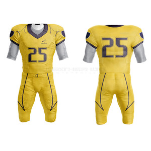 Uniforme de fútbol americano de manga corta con estampado personalizado para hombres con nombre y números de jugador de equipo - Product Image 1