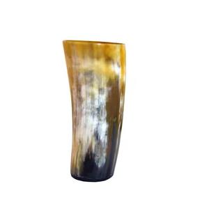 Buffalo-Style American Drinking Horn <b>Mug</b> with Handle Natural Polished Eco-Friendly Custom Capacity for Beer Wine Business Gift - Product Image 2