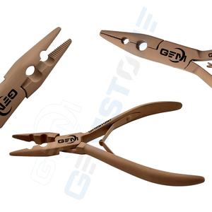 Pince professionnelle à 2 trous en acier inoxydable durable et réutilisable pour l'installation de micro-anneaux et nano-anneaux d'extensions capillaires, pour usage commercial - Product Image 6