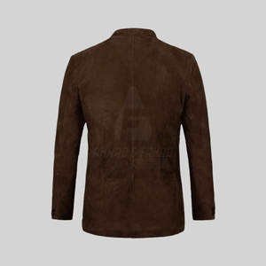 Abrigo de Hombre de Gamuza y Cuero con Relleno de Plumón Ecológico, Resistente para Uso Diario, Viajes y Clima Frío - Product Image 3