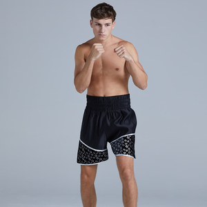 Hot Sale Lightweight Boxing Trunks <b>Black</b> Color Martial Arts Wear Quick Drying Boxing Short With Elastic Waste - Product Image 2