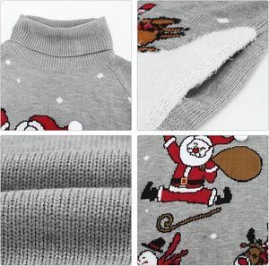 FNJIA Women's <strong>Christmas</strong> Sweater <strong>Dress</strong> Snowman Jacquard Turtleneck Sweater Knit Long Sleeve Gray Holiday Pullover Winter <strong>Dress</strong> - Product Image 3