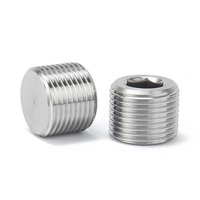 Bouchons de vidange de carter d'huile hydraulique mâles en acier inoxydable DIN 906 à filetage conique NPT BSPT avec embout hexagonal interne