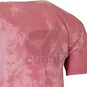 T-shirt uni délavé à l'acide, coupe classique, pour homme, en tissu épais, délavage vintage, écologique, respirant, logo personnalisé - Product Image 6