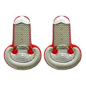 Épaulettes Norvège rouge, haute qualité, brodées or, à coudre, en tissu, avec options personnalisables - Product Image 6