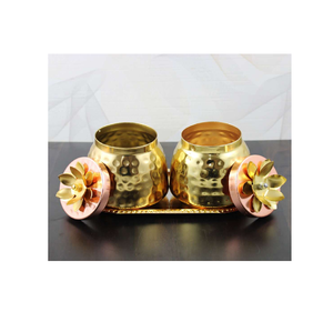 Centro de mesa, cuenco de fruta seca de latón, Base de equilibrio de Pedestal, cuenco de mesa de desayuno para servir frutas únicas para caja de embalaje de regalo - Product Image 2